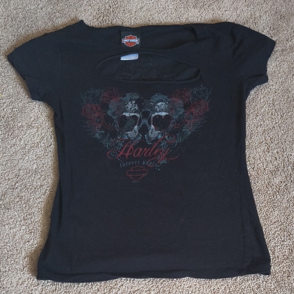 Harley-Davidson Black Skull Graphic Tee